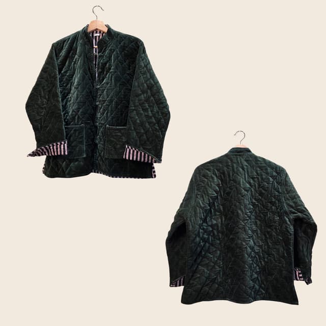 Emerald Green Velvet Jacket